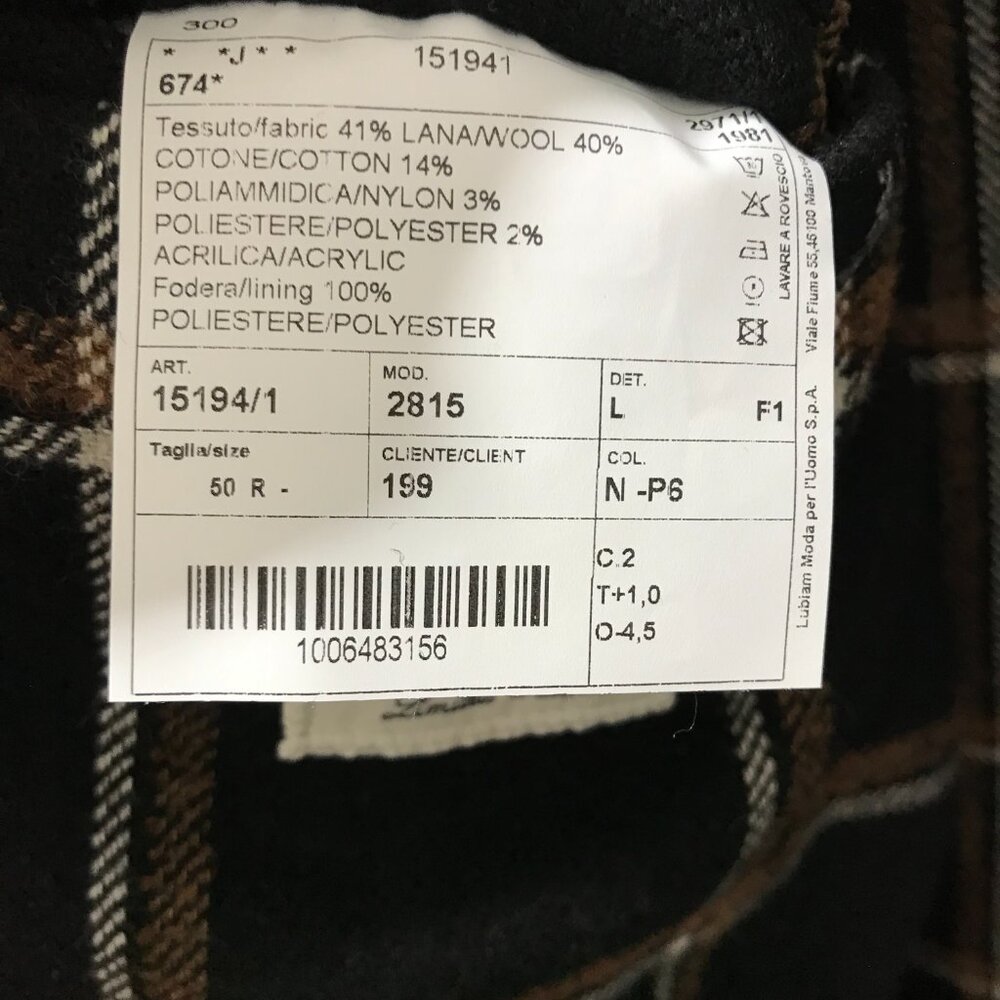 L.B.M.1911 Italian luxury sartorial sport coat, Fit is 41US~42US slim NWT$1495 - Picture 13 of 13